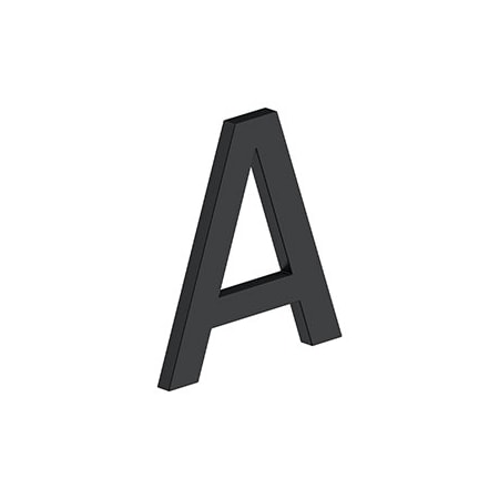 Deltana 4 LETTER A, E SERIES W/ RISERS, STAINLESS STEEL in Paint Black RNE-AU19